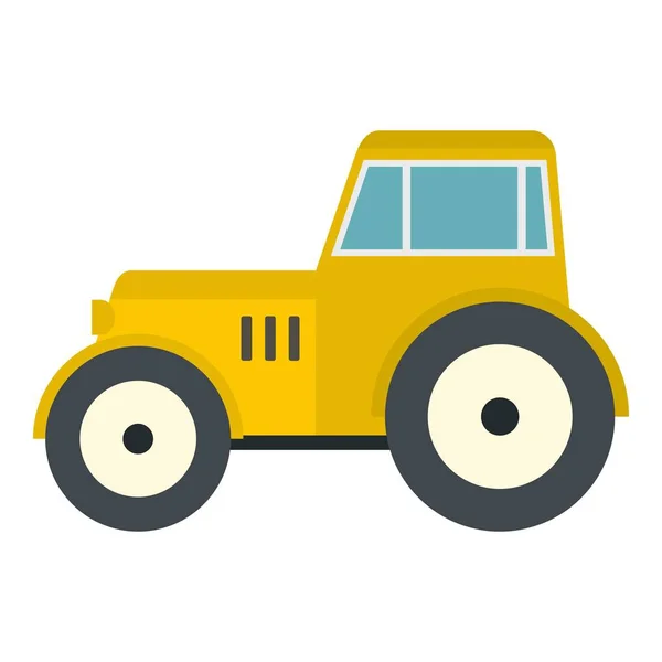 Ikona žlutý traktor, samostatný — Stockový vektor