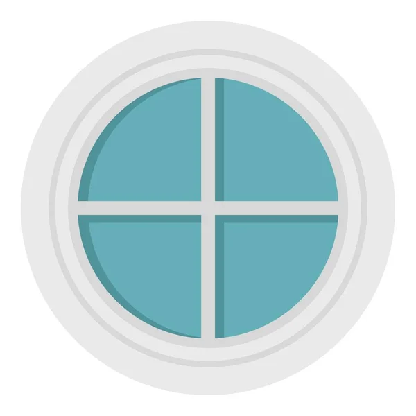 Witte ronde vensterpictogram geïsoleerd — Stockvector
