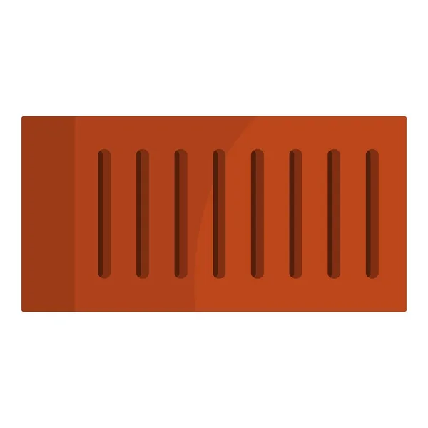 Ícone de tijolo laranja isolado — Vetor de Stock