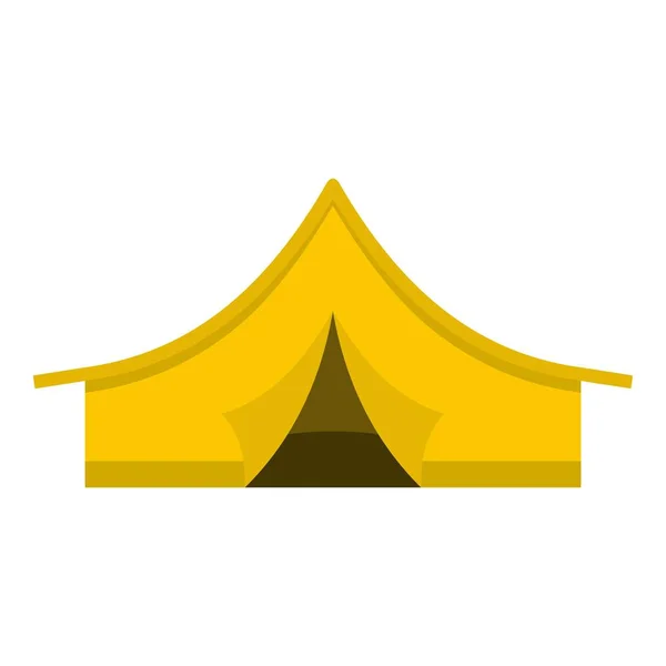 고립 된 노란색 관광 텐트 아이콘 — 스톡 벡터
