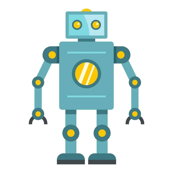 Icono azul robot retro aislado — Vector de stock