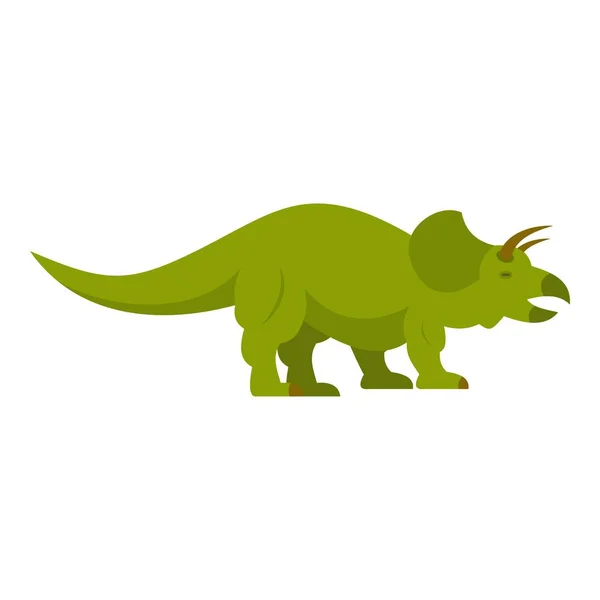 Изолированная икона динозавра зелёного стеракозавра — стоковый вектор