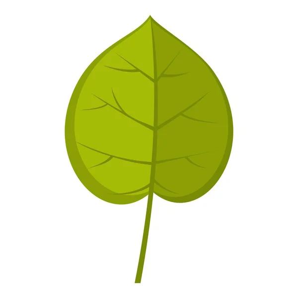 Ícone folha de tília verde isolado — Vetor de Stock