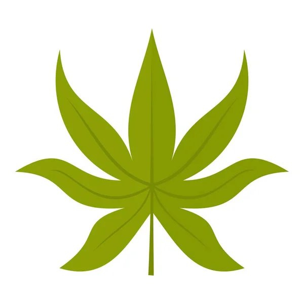 Ikona zelené kaštanovém listu, samostatný — Stockový vektor