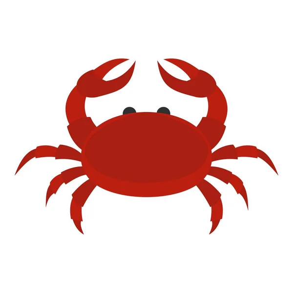 Red crab icon isolated — Stock Vector