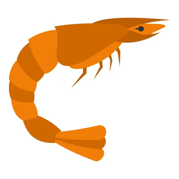 Icône crevettes orange isolée — Image vectorielle