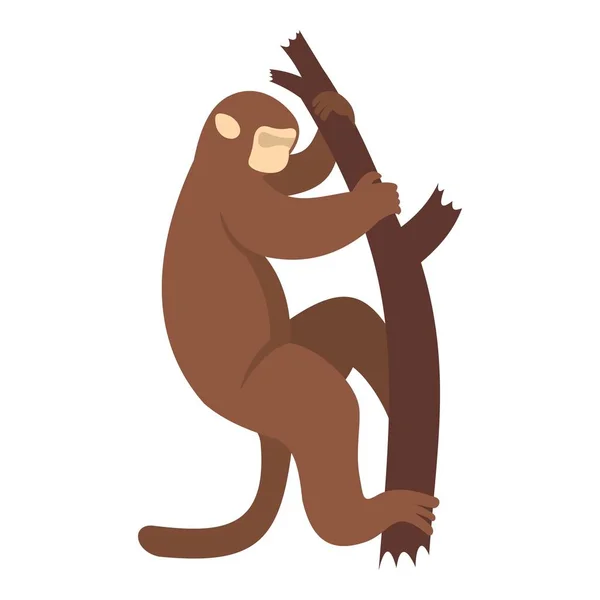 Makaken klettern isoliert auf einen Baum — Stockvektor