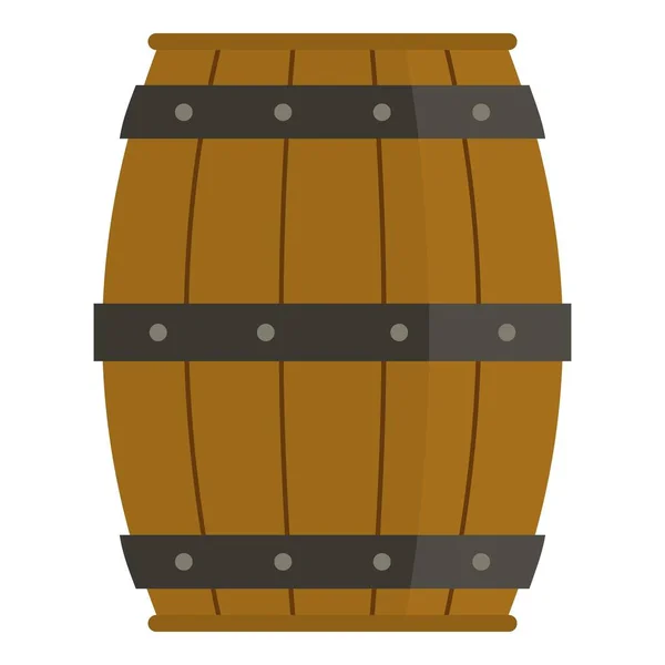 Wooden barrel icon isolated — Stock Vector