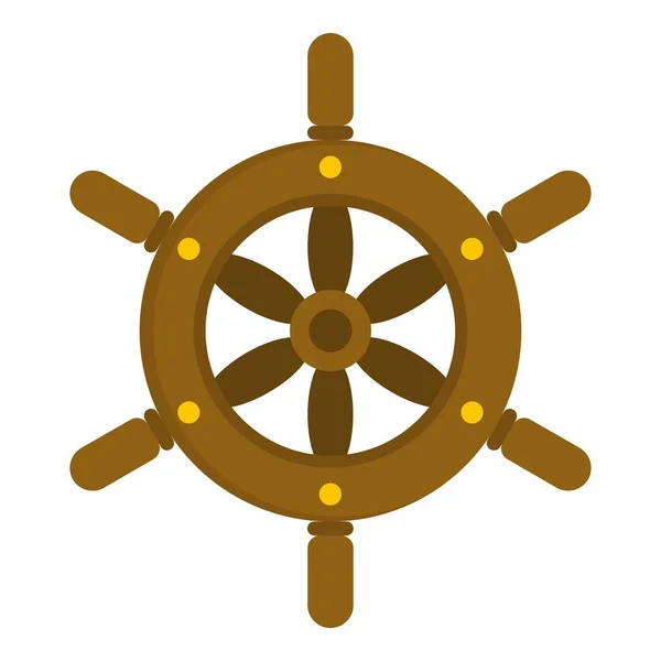 Ícone de roda de navio isolado — Vetor de Stock