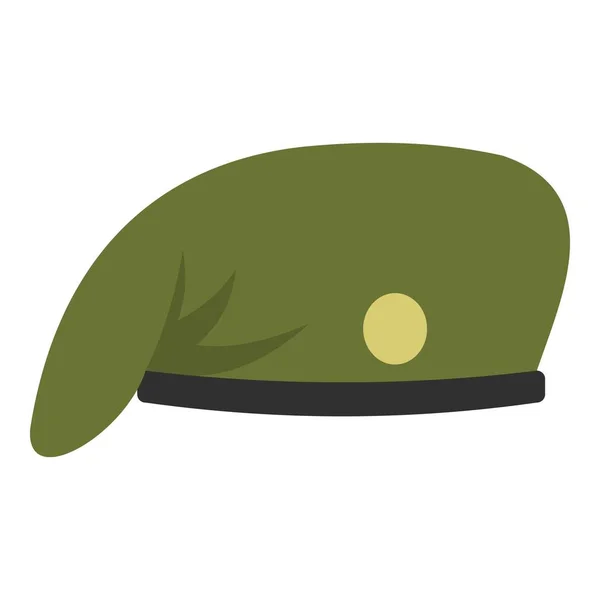 Icône de casquette militaire isolé — Image vectorielle