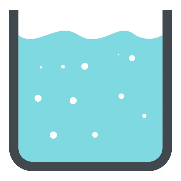 Kabı izole saf mavi su simgesiyle — Stok Vektör