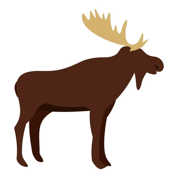 孤立的野生麋鹿图标 — 图库矢量图片
