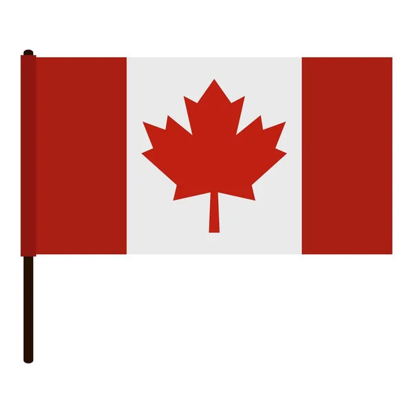 Kanadyjska flaga ikona na białym tle — Wektor stockowy