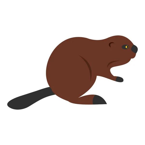 孤立的北美海狸图标 — 图库矢量图片