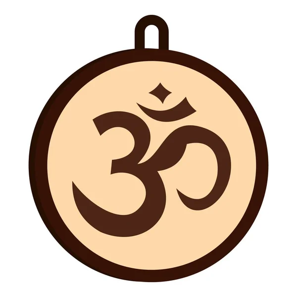 Hindoe Om symboolpictogram geïsoleerd — Stockvector