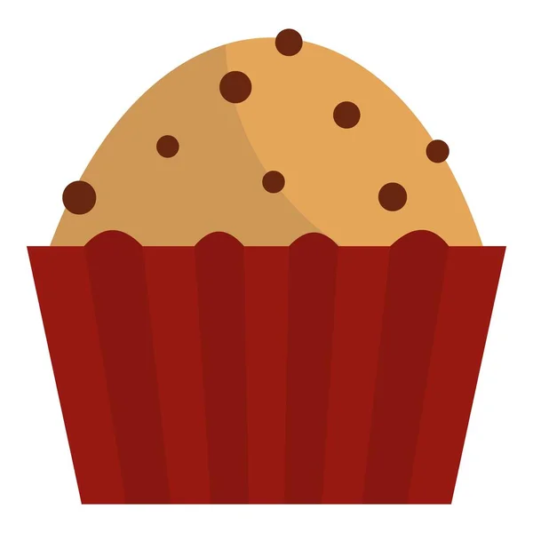 Muffin izole kuru üzüm simgesi ile — Stok Vektör