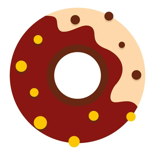 Schokoladen-Donut-Symbol isoliert — Stockvektor