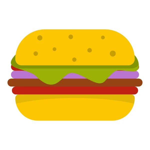 Hamburger con formaggio e carne icona patty isolato — Vettoriale Stock