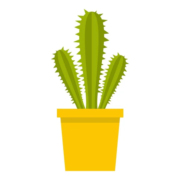 Icono de cactus en maceta aislado — Vector de stock