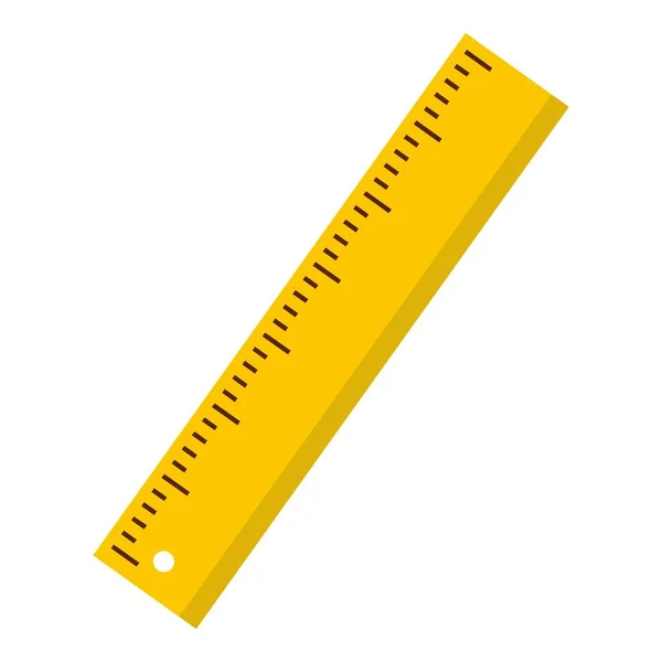 Gelbes Lineal-Symbol isoliert — Stockvektor
