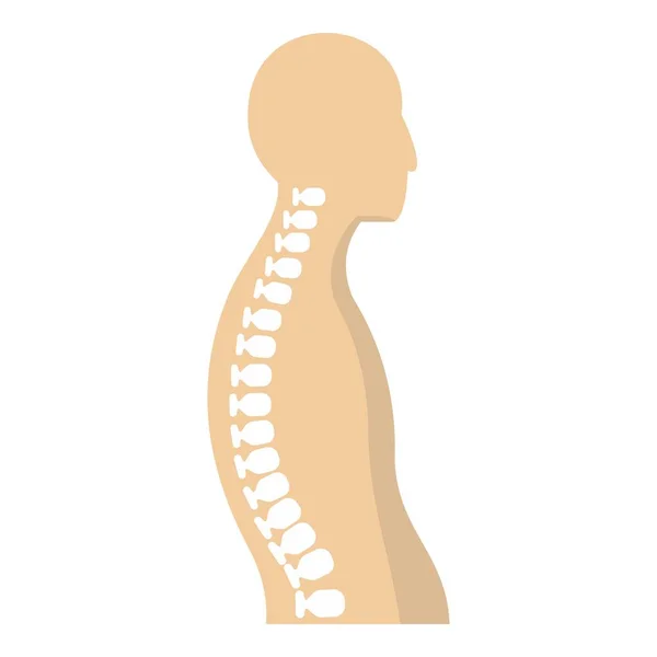 Mänskliga ryggraden ikonen isolerade — Stock vektor