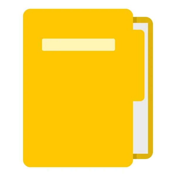 Αρχείο κίτρινο εικονίδιο φακέλου απομονωμένες — Διανυσματικό Αρχείο