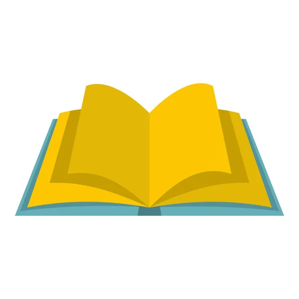 Ανοιχτό βιβλίο με σελίδες κίτρινο εικονίδιο απομονωμένες — Διανυσματικό Αρχείο