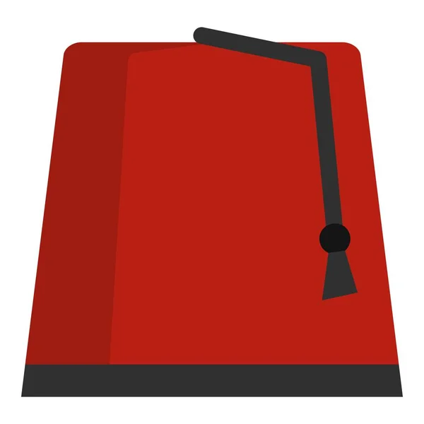 Ikona červeného turecký fez, samostatný — Stockový vektor