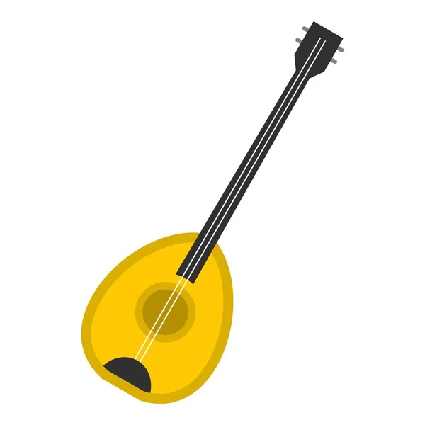 Saz baglama icona strumento musicale isolato — Vettoriale Stock