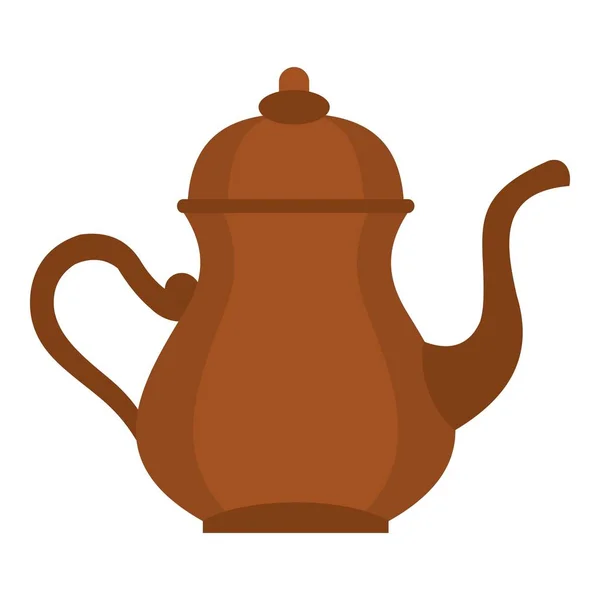 Orientalischer Wasserkocher für Tee-Ikone isoliert — Stockvektor