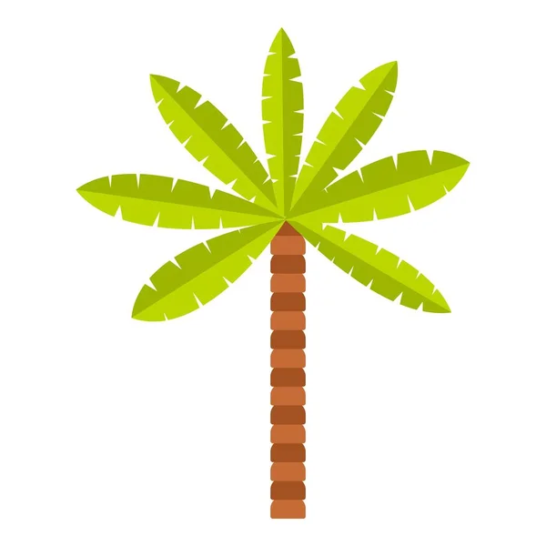 Zielonych palm tree ikona na białym tle — Wektor stockowy