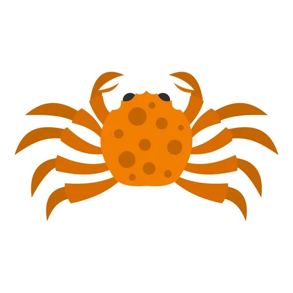 Ikone der orangen Krabbe isoliert — Stockvektor