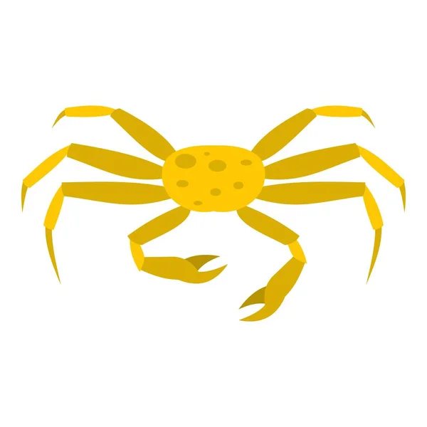 孤立的黄色螃蟹图标 — 图库矢量图片