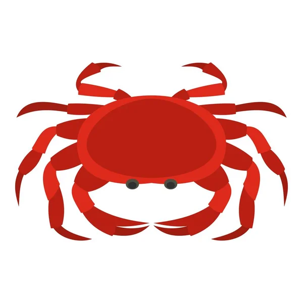 Big red crab icon isolated — Stock Vector