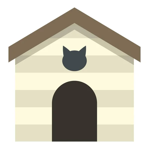 Icono de casa gato aislado — Archivo Imágenes Vectoriales