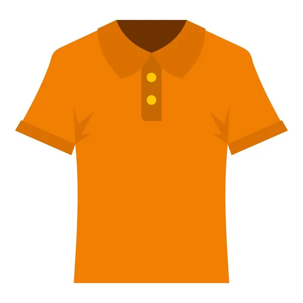 Πορτοκαλί Ανδρών Πόλο μπλουζάκι εικονίδιο απομονωμένες — Διανυσματικό Αρχείο