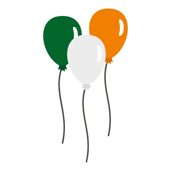 分離されたアイルランドの旗の色アイコンの吹き出し — ストックベクタ