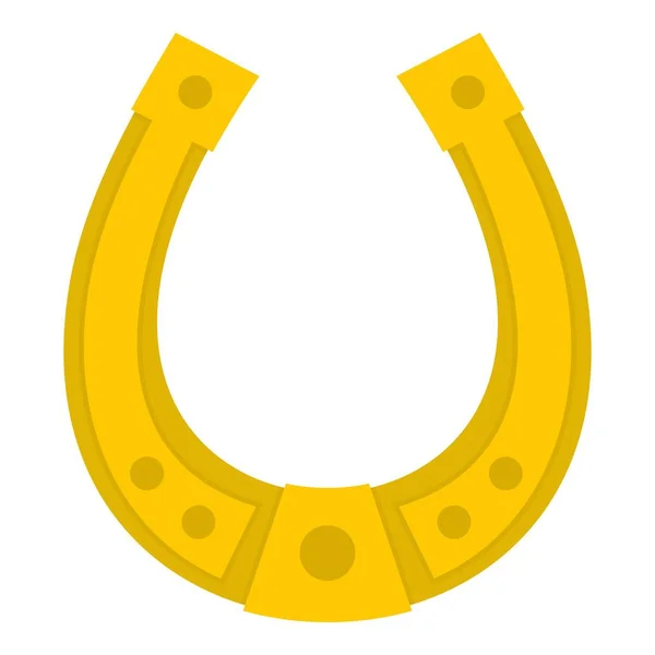 Icône en fer à cheval doré isolé — Image vectorielle