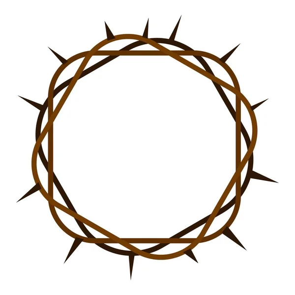 Crown of thorns icon isolated — Stock Vector