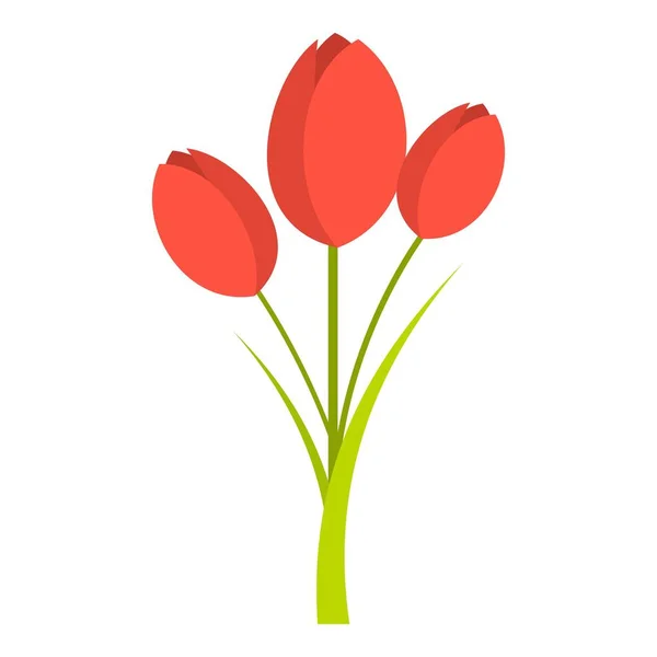 Tulpen pictogram geïsoleerd — Stockvector
