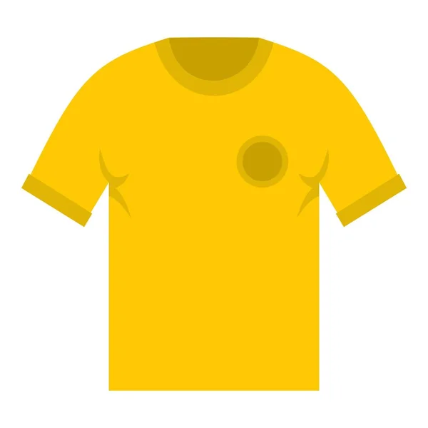 Giallo icona camicia da calcio isolato — Vettoriale Stock