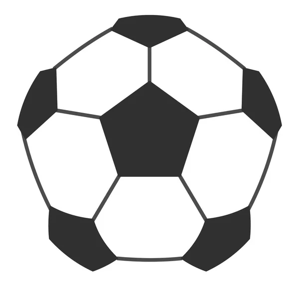 Icono de pelota de fútbol de cuero aislado — Vector de stock