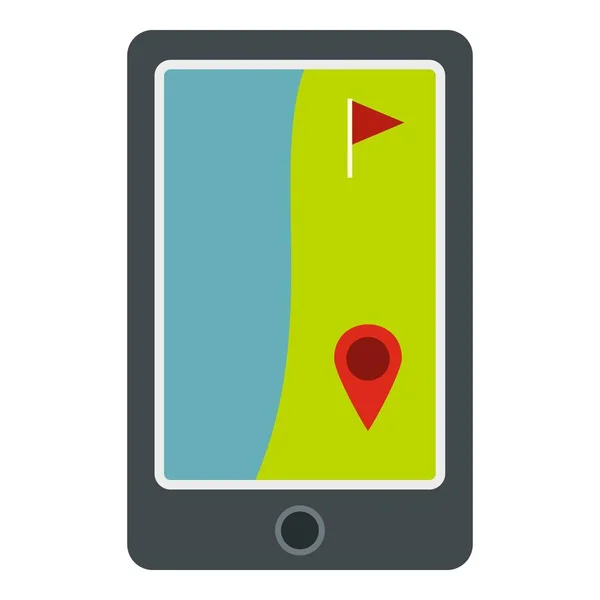 Terrain de golf sur tablette icône écran isolé — Image vectorielle