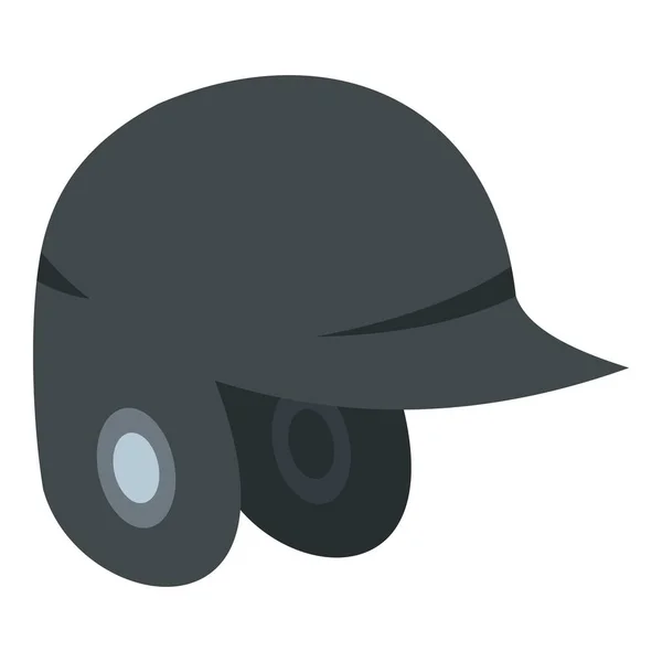 Casque de baseball gris icône isolé — Image vectorielle