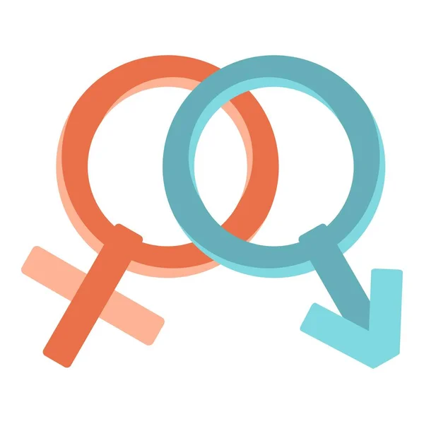 Αρσενικό και θηλυκό φύλο εικονίδιο σημάδια απομονωμένες — Διανυσματικό Αρχείο