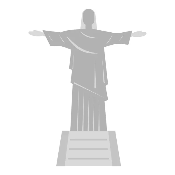 İsa izole Redeemer heykel simgesi — Stok Vektör