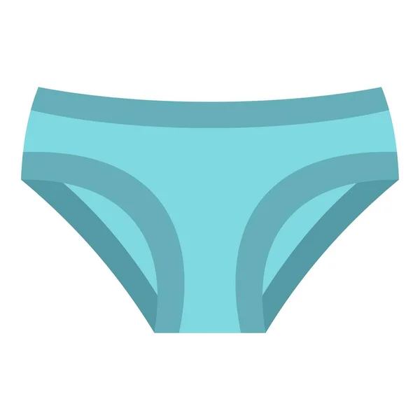 Blue female cotton panties icon isolated — Stock Vector