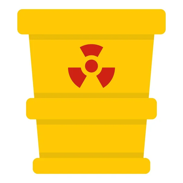 Ttrashcan που περιέχουν ραδιενεργά απόβλητα εικονίδιο — Διανυσματικό Αρχείο