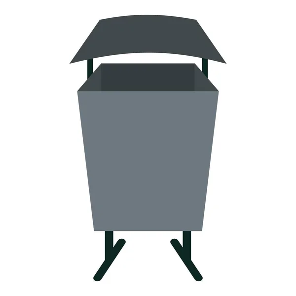 İzole metal çöp kutusu simgesi — Stok Vektör