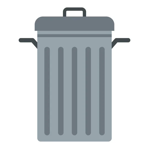 Steel bin icon isolated — Stock Vector